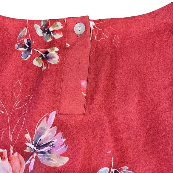 J. Jill Dress Shift Floral Wide Sleeve Modest Colorblock - Picture 5 of 7